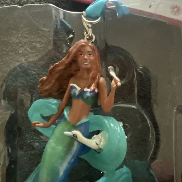 BNWT Disney The Little Mermaid Ariel with Flounder Live Action Film Ornament - Picture 4 of 8